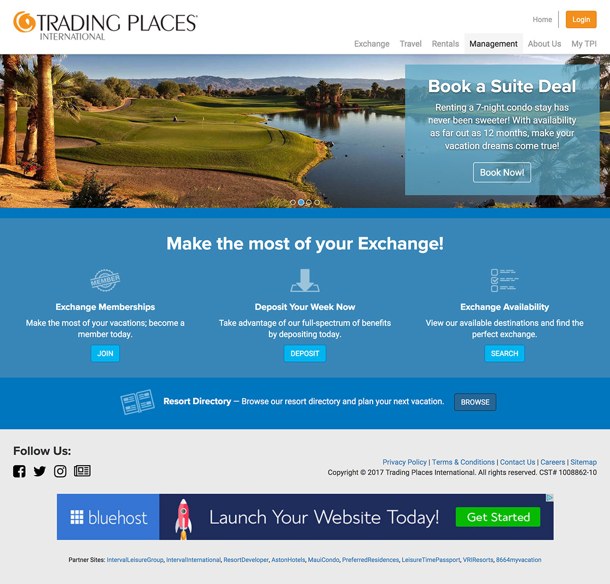 Trading Places Homepage